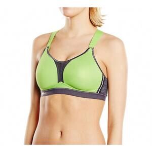 NEW ANITA dynamix star maximum support sport bra in green/ anthracite